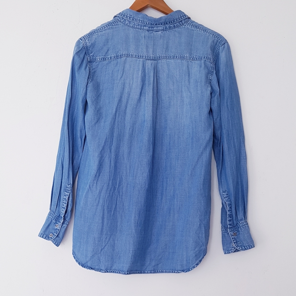 BUFFALO Blue Faded Front Button Denim Shirt - Picture 10 of 10